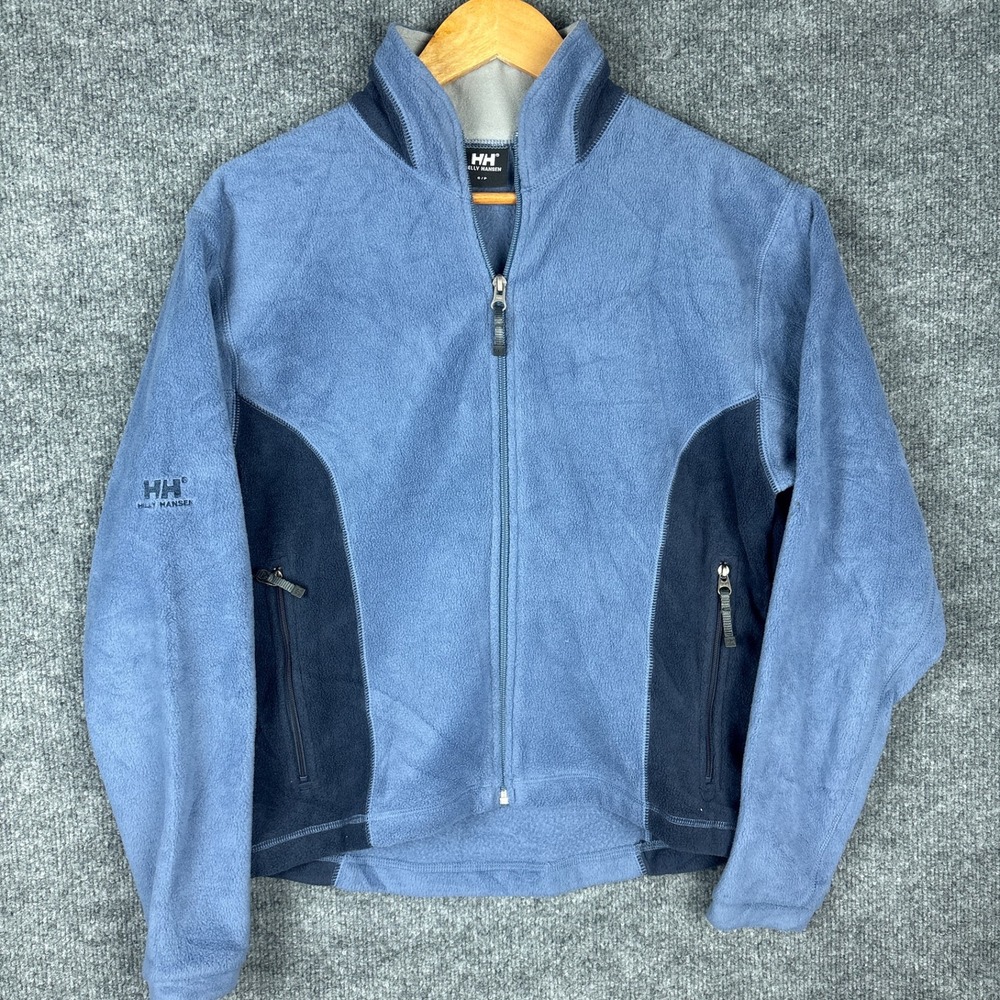 Helly Hansen Full Zip High Pile Soft Fleece Jacket Womens Small Light Blue